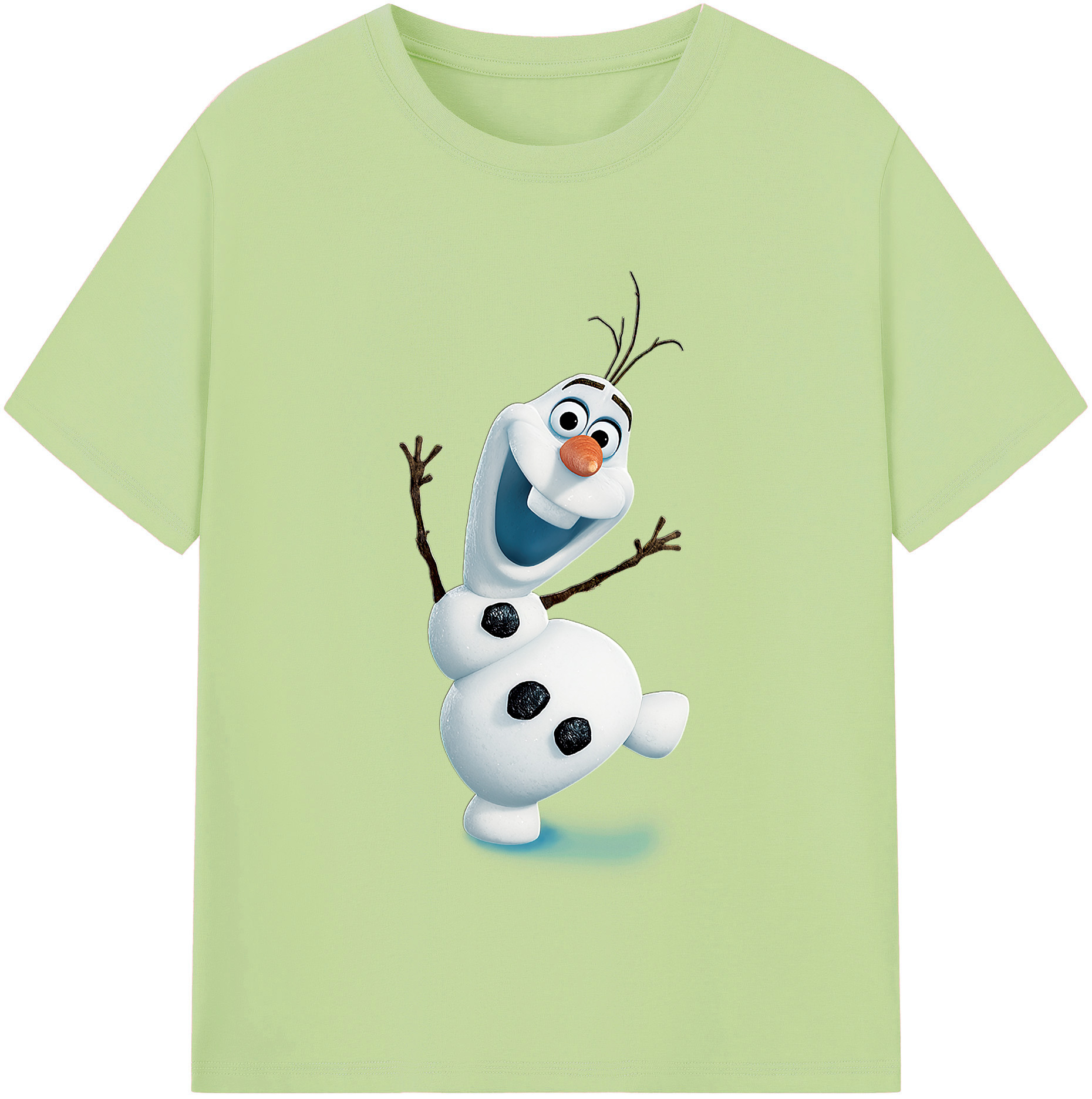 （画像用） アナと雪の女王 アンナ エルサ Frozen Anna Elsa 綿100％半袖Tシャツ（フロントプリント）